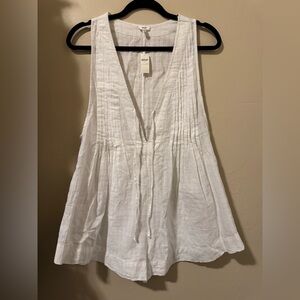 Aerie White Sleeveless romper